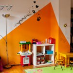 Spielecke im Wohnzimmer nach Montessori